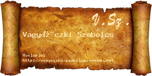 Vagyóczki Szabolcs névjegykártya