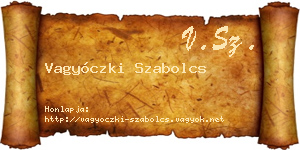 Vagyóczki Szabolcs névjegykártya