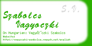 szabolcs vagyoczki business card